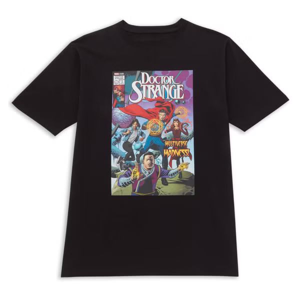 Marvel Dr Strange Group Comic Oversized Heavyweight T-Shirt - Black | Zavvi