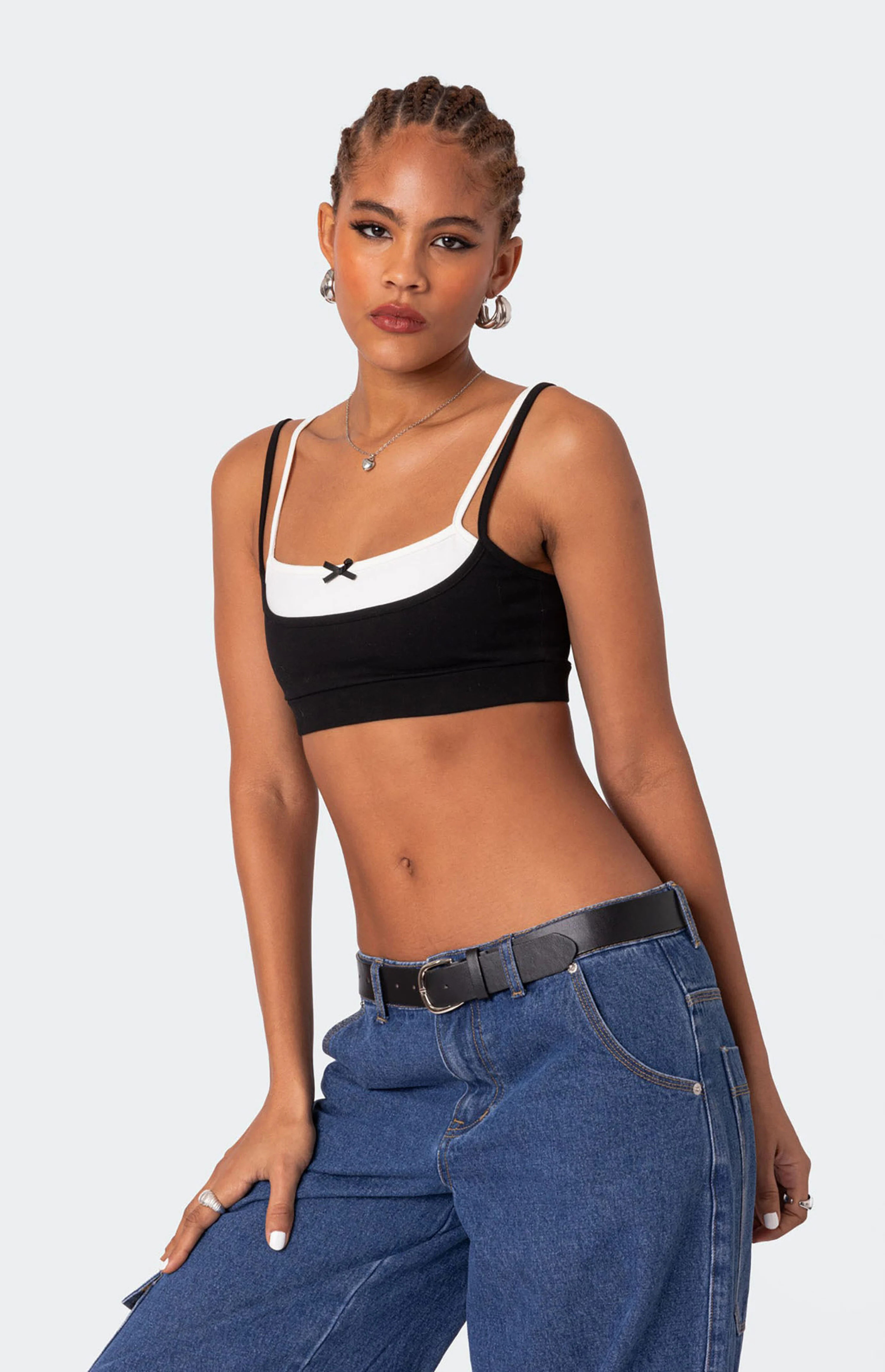 Edikted Gracie Layered Bra Top | PacSun