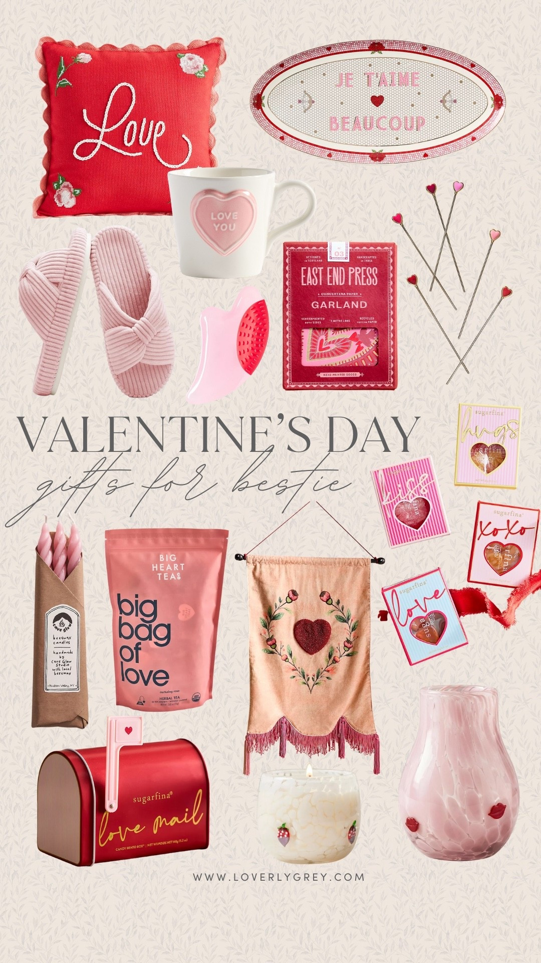 Valentine’s Day gifts for your bestie! I am loving the embroidered pillow, Anthropologie tray, and beaded wall art! Gifts under $30 would include the candle sticks, gua sha, and cute candy boxes! 

#LTKFindsUnder100 #LTKFindsUnder50 #LTKSeasonal