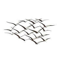 Deco 79 Coastal Metal Birds Wall Decor, 47" x 4" x 21", Gold | Amazon (US)