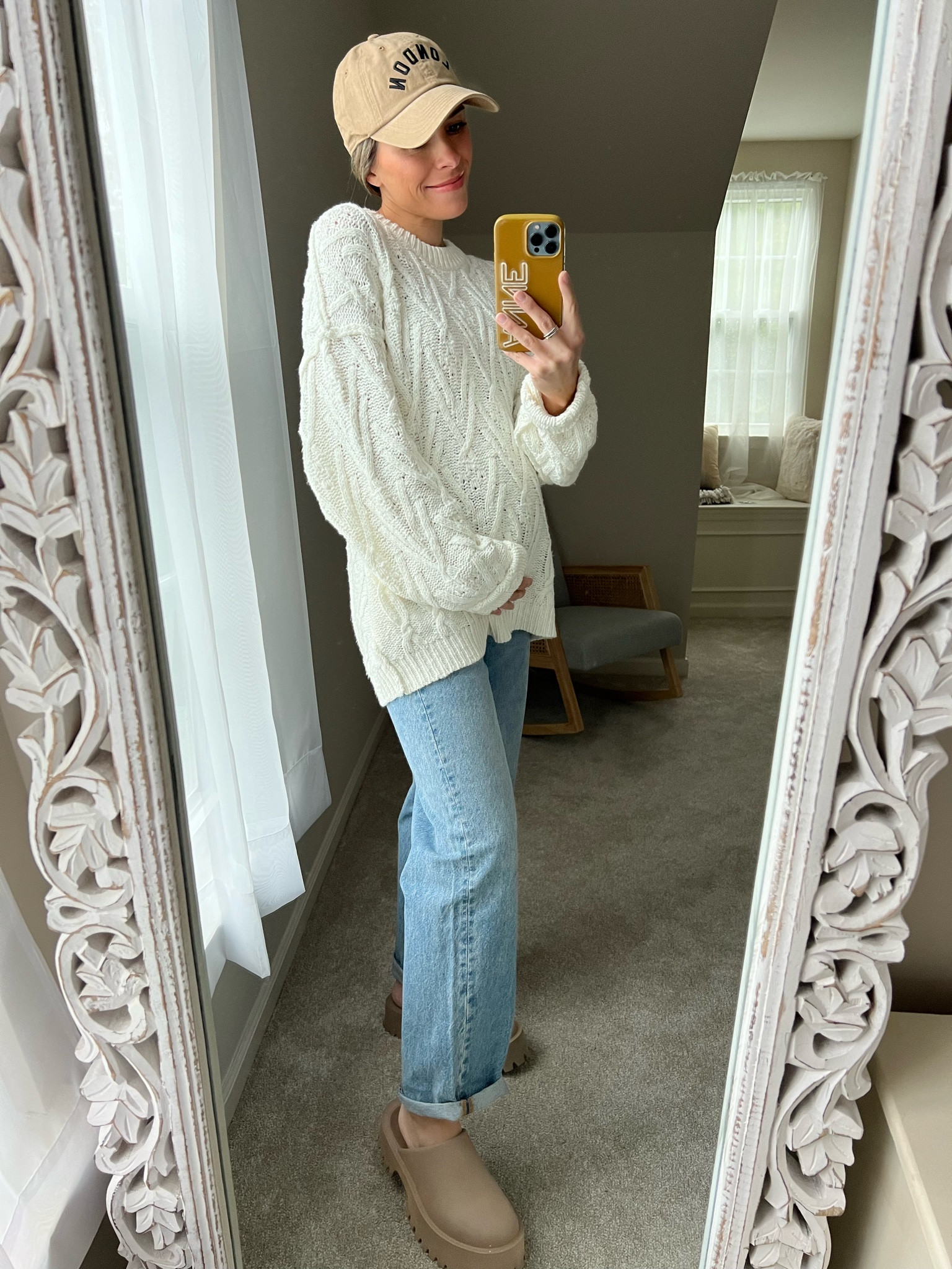 sweater size small 
jeans size 26

Bump style, bump fashion, pregnancy, pregnant 

#LTKfindsunder50 #LTKbump #LTKfindsunder100