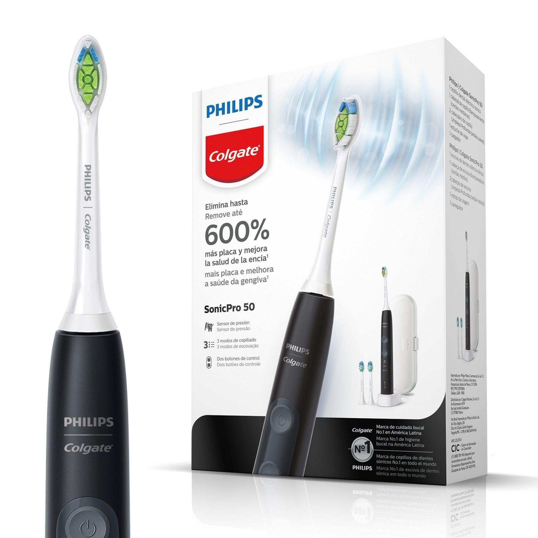 Colgate Philips Sonic Pro 50 - Escova De Dente Elétrica Recarregável Bivolt Com 2 Refis E Estoj... | Amazon (BR)