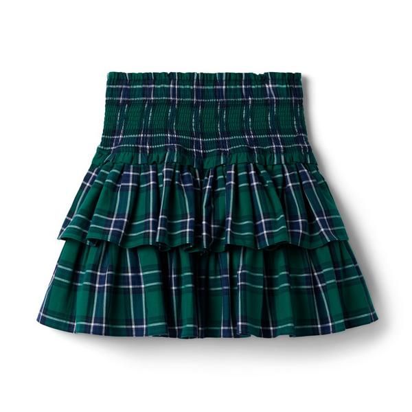 Plaid Smocked Waist Tiered Skirt | Janie and Jack