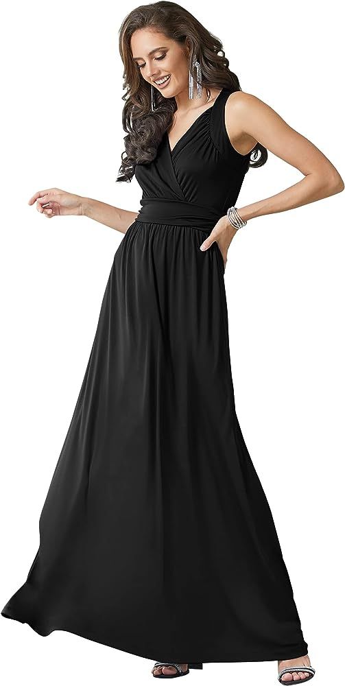 KOH KOH Womens Long Sleeveless Flowy Bridesmaid Cocktail Evening Gown Maxi Dress | Amazon (US)