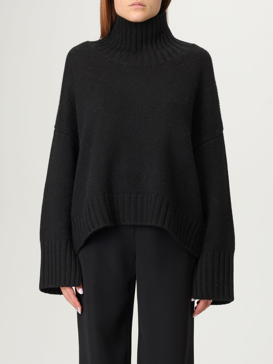 Sweater SOFT GOAT Woman color Black | Giglio.com - Global Italian fashion boutique