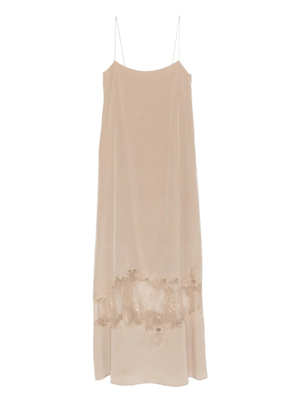 STAUD lace-trimmed slip dress - Neutrals | Farfetch Global