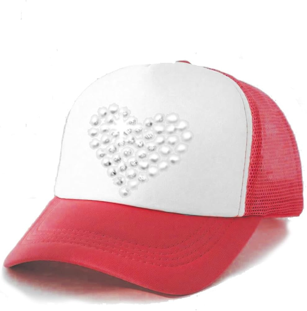 Lucky in Love Bachelorette Decorations - Rhinestone Heart Trucker Hat - Vegas Casino Theme Bachel... | Amazon (US)