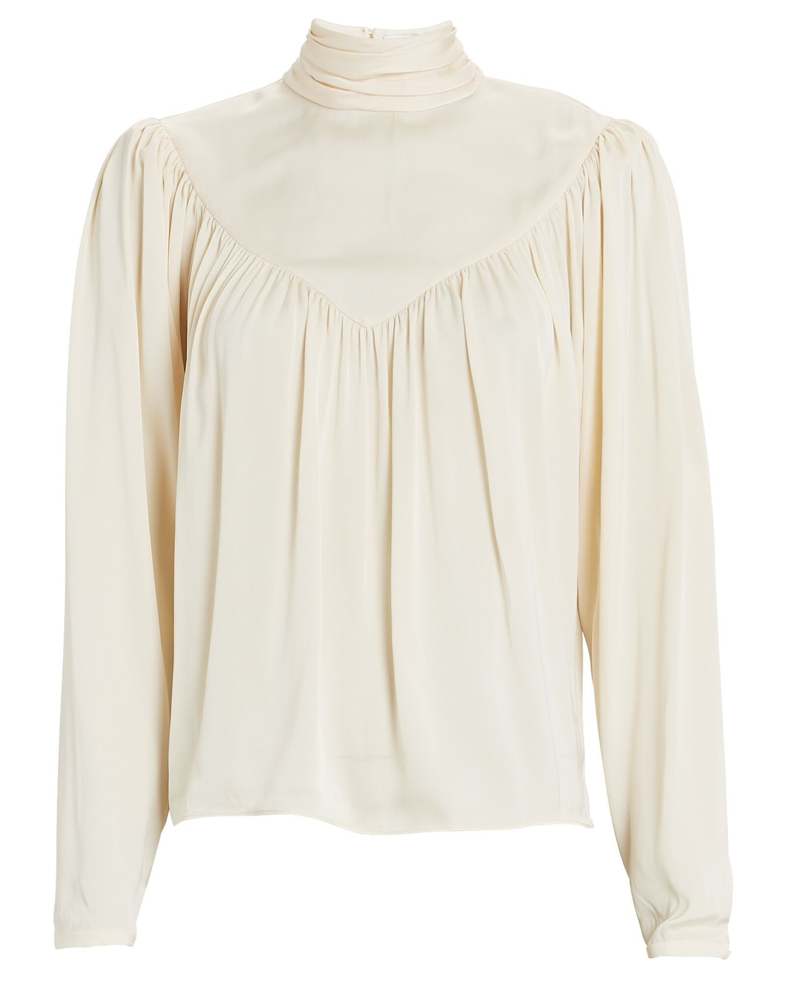 Adelaine Silk Turtleneck Top | INTERMIX