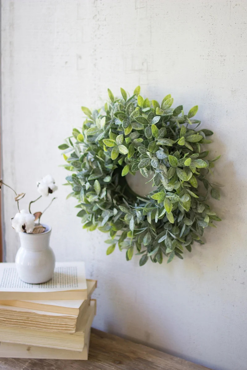 KALALOU CNL1151 Artificial SAGE Wreath 15" Dia. - Walmart.com | Walmart (US)