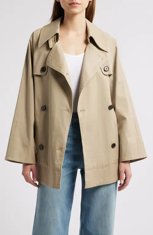 Rails Lucien Cotton Blend Short Trench Coat in Taupe at Nordstrom, Size Xx-Large | Nordstrom