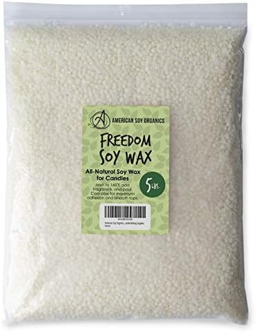 American Soy Organics- 5 lb of Freedom Soy Wax Beads for Candle Making – Microwavable Soy Wax B... | Amazon (US)