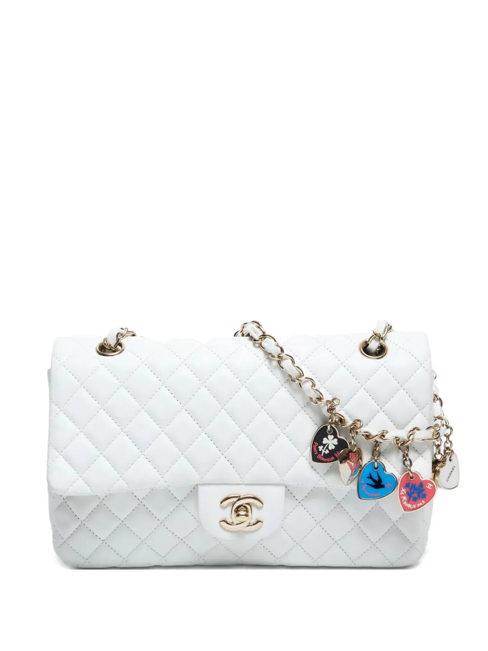 CHANEL Pre-Owned 2008-2009 Matelasse Chain shoulder bag - White | Farfetch Global