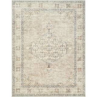 Surya Becki Owens x Lila Off-White Oriental 9 ft. x 12 ft. Indoor Area Rug, Beige | The Home Depot