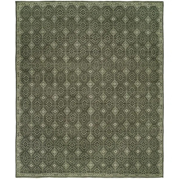 Weatherwax Handmade Hand-Knotted Wool Gray Rug | Wayfair North America