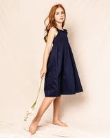 Navy Twill Margaux Dress | Petite Plume