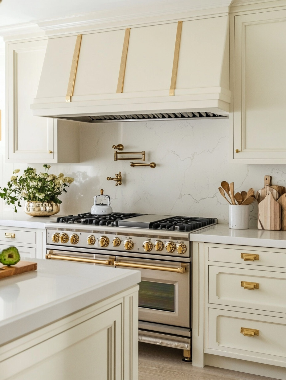 Kitchens are no longer hidden practical spaces.
They have become one of the most styled, lived-in, and admired rooms in modern homes.

And one of the biggest shifts happening right now is the return of statement appliances.

You have probably noticed it already — ivory and gold ranges, black and gold stoves, brushed brass details, oversized knobs, and luxury-inspired appliances taking over the most beautiful kitchens online.

Why?
Because appliances are no longer something we try to hide.
They are becoming part of the design story.

This gorgeous ivory and gold stove instantly transforms the entire kitchen into something warmer, richer, and far more elevated. The gold accents add that timeless luxury feeling while still pairing beautifully with modern homes, marble counters, ivory cabinetry, wood details, and layered organic decor.

And honestly, it changes the entire experience of cooking.

When we spend more time at home creating meals, gathering with family, and building routines around the kitchen, the space should feel beautiful too.

You do not always need a complete renovation to create that luxury kitchen feeling. Sometimes one statement appliance can completely redefine the room.

Pair it with gold cabinet hardware, a warm faucet, natural wood accents, and layered lighting, and suddenly the kitchen feels intentional, elegant, and designed instead of purely functional.

In this edit, we included beautiful statement stoves and gold-accent kitchen details to help you recreate this elevated modern kitchen look at home.

#KitchenDecor #LuxuryKitchen #HomeDesign
 

 #LTKHome