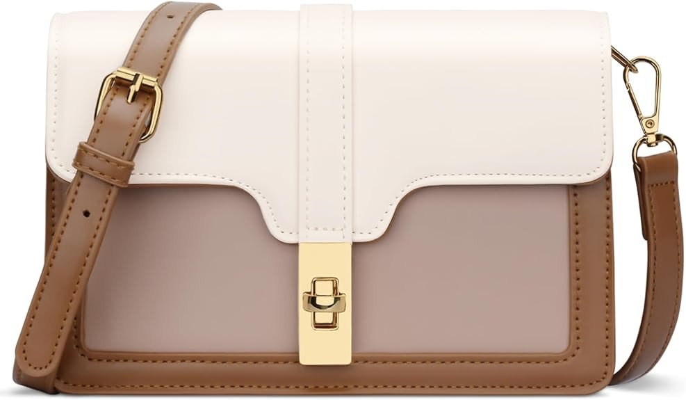 KKXIU Crossbody Bags for Women Trendy Vegan Leather Shoulder Purse with Adjustable Strap | Amazon (US)