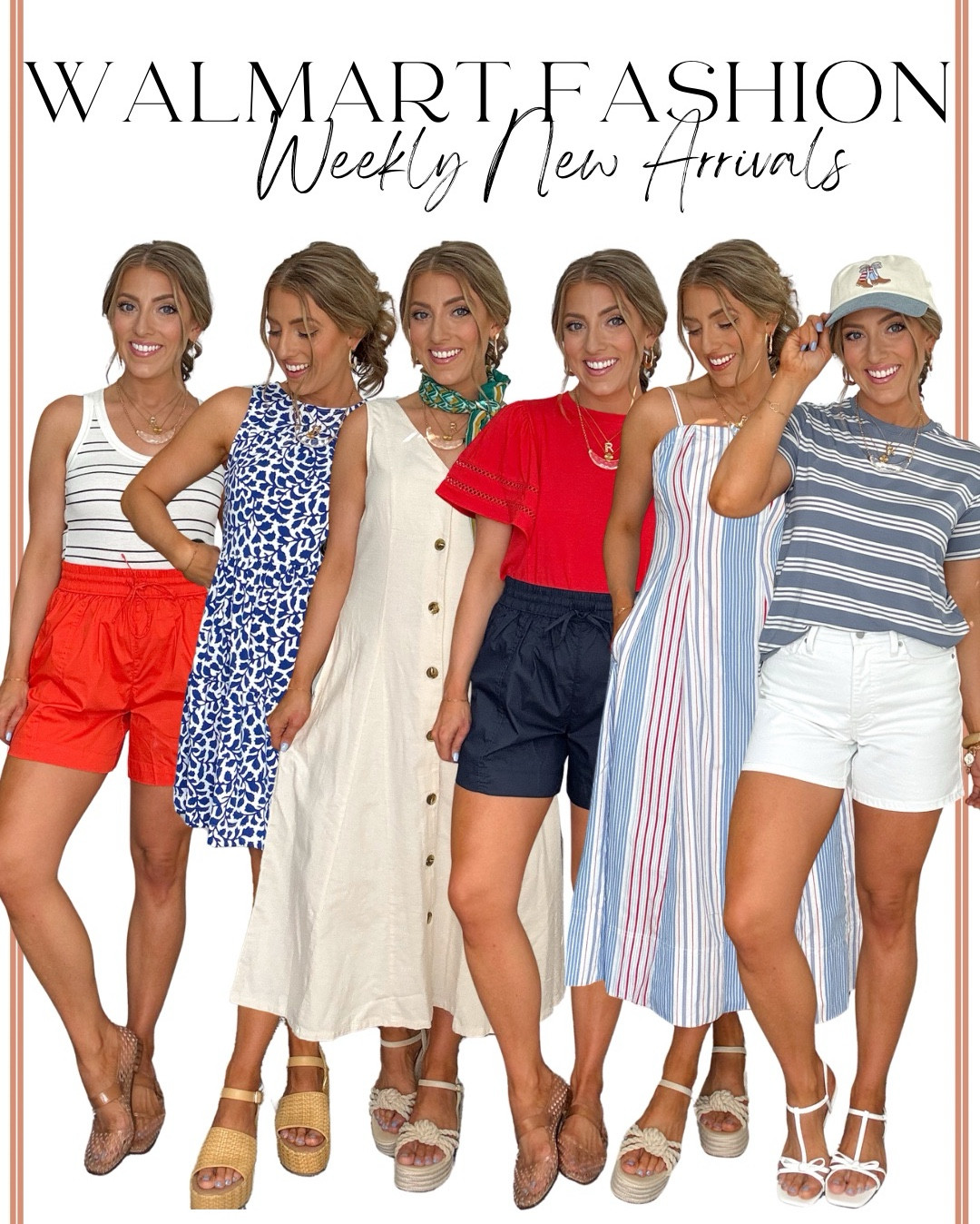 WALMART FASHION weekly new arrivals and this might be one of my FAVORITE drops lately 😍👏🏼

So many good pieces for everyday mom life, summer outfits, vacation looks, and even 4th of July style 🇺🇸 everything is giving elevated, high-end vibes without the high-end price tags (like seriously… you would never guess these are on Walmart 🤯)

Think easy dresses, lightweight sets, the best shorts, and tops you can mix and match all season long ☀️

I’m 5’2” wearing my true size in everything for reference!

These new arrivals have been selling FAST lately, so if something catches your eye don’t wait… a lot of these will not stay in stock 👀

Linking everything on my LTK!

#walmartfashion #walmartfinds #walmartnewarrivals #summeroutfits #momstyle #affordablefashion #outfitideas #everydaystyle #vacationoutfits #ltkstyle #budgetfriendlyfashion #springtosummer #casualoutfits #onwalmart

#LTKootd #LTKPetite