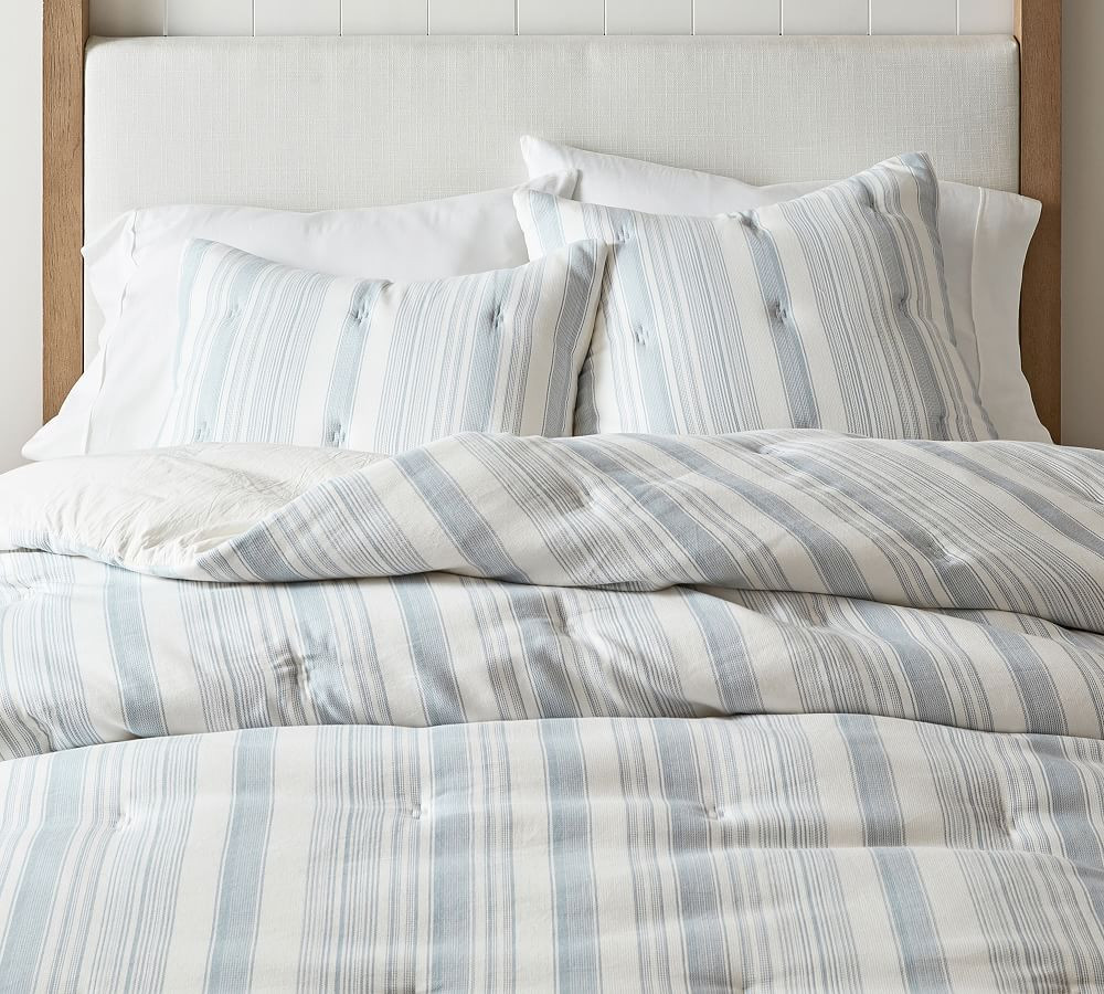 Hawthorn Striped Cotton Comforter | Pottery Barn (US)