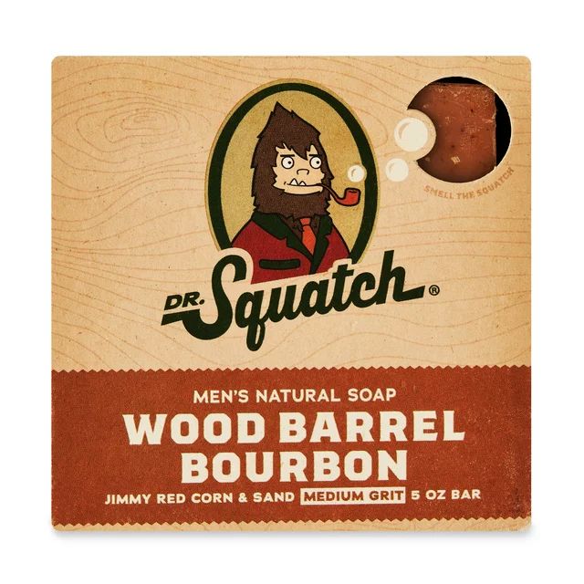 Dr. Squatch Natural Bar Soap, Wood Barrel Bourbon, 5 oz | Walmart (US)