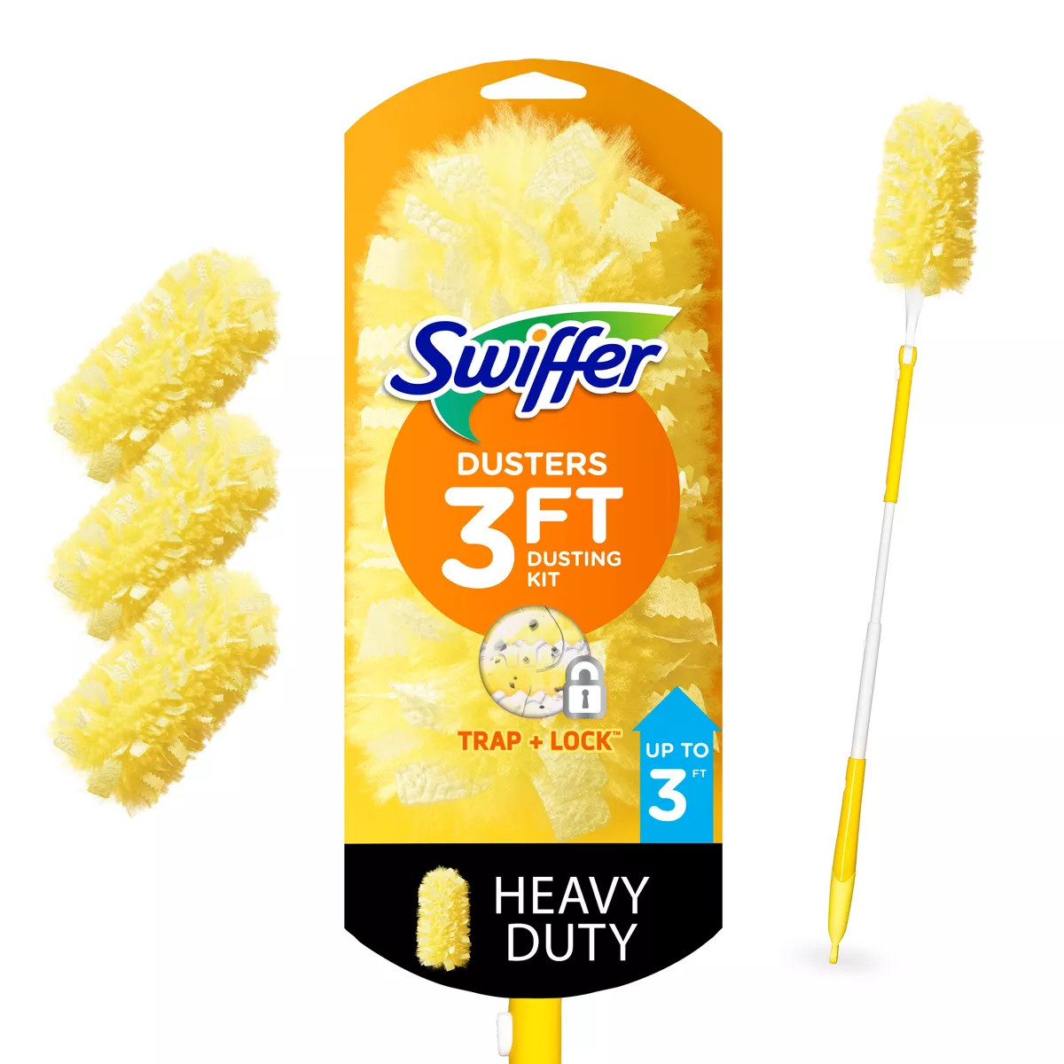 Swiffer Dusters Heavy Duty Extendable Handle and Duster Refill Dusting Kit - 4ct | Target