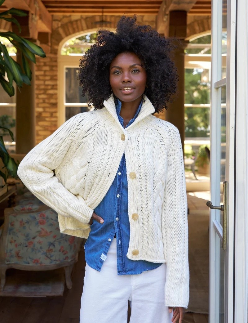 Cotswolds ivory cardigan 100% Italian cotton with horn buttons 

#LTKStyleTip #LTKBeauty #LTKSeasonal