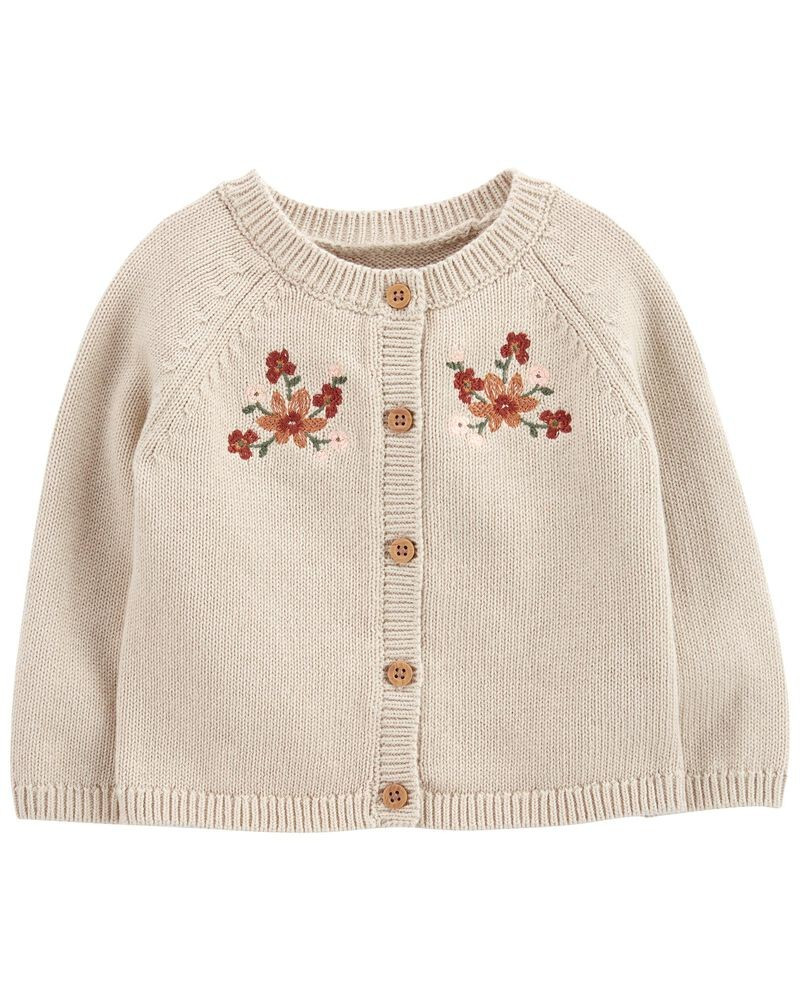 Embroidered Floral Cardigan | OshKosh B'gosh