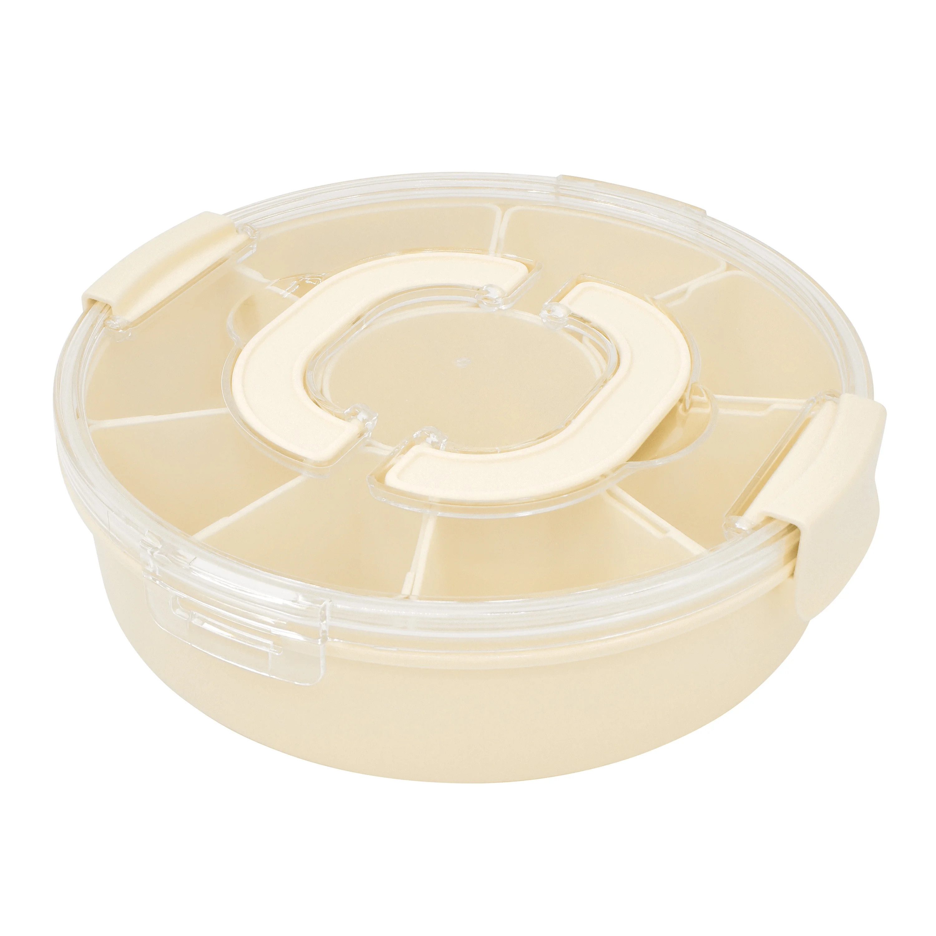 Mainstays Plastic Round Food Storage Snack Container, White, 11 Pieces | Walmart (US)