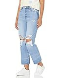 [BLANKNYC] Womens Five Pocket Ripped Straight Leg Jeans, Personal Best, 31-32 US | Amazon (US)
