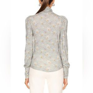 LOVESHACKFANCY Vienna Turtleneck Top in Sky Gray XS | Poshmark