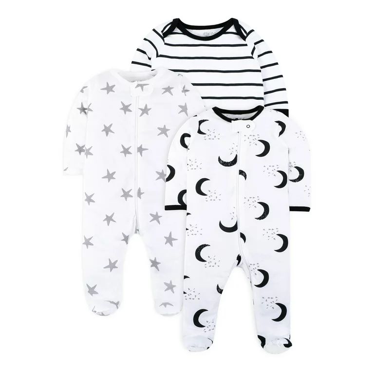 Little Star Baby Unisex 3Pk Sleep n Play, Size NB-9M | Walmart (US)