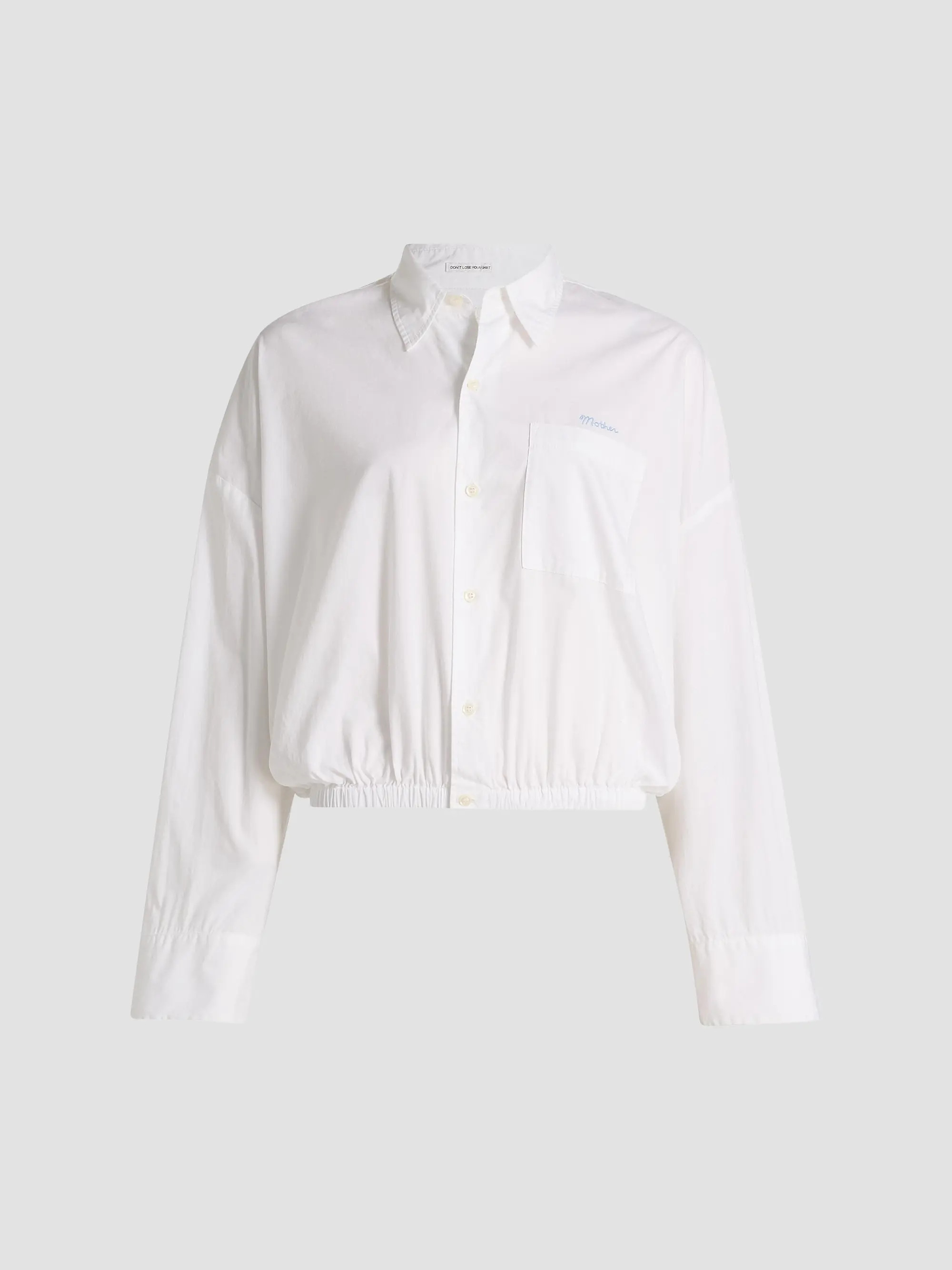 The Scrunchie Frenchie Bubble-Hem Cotton Shirt | Saks Fifth Avenue
