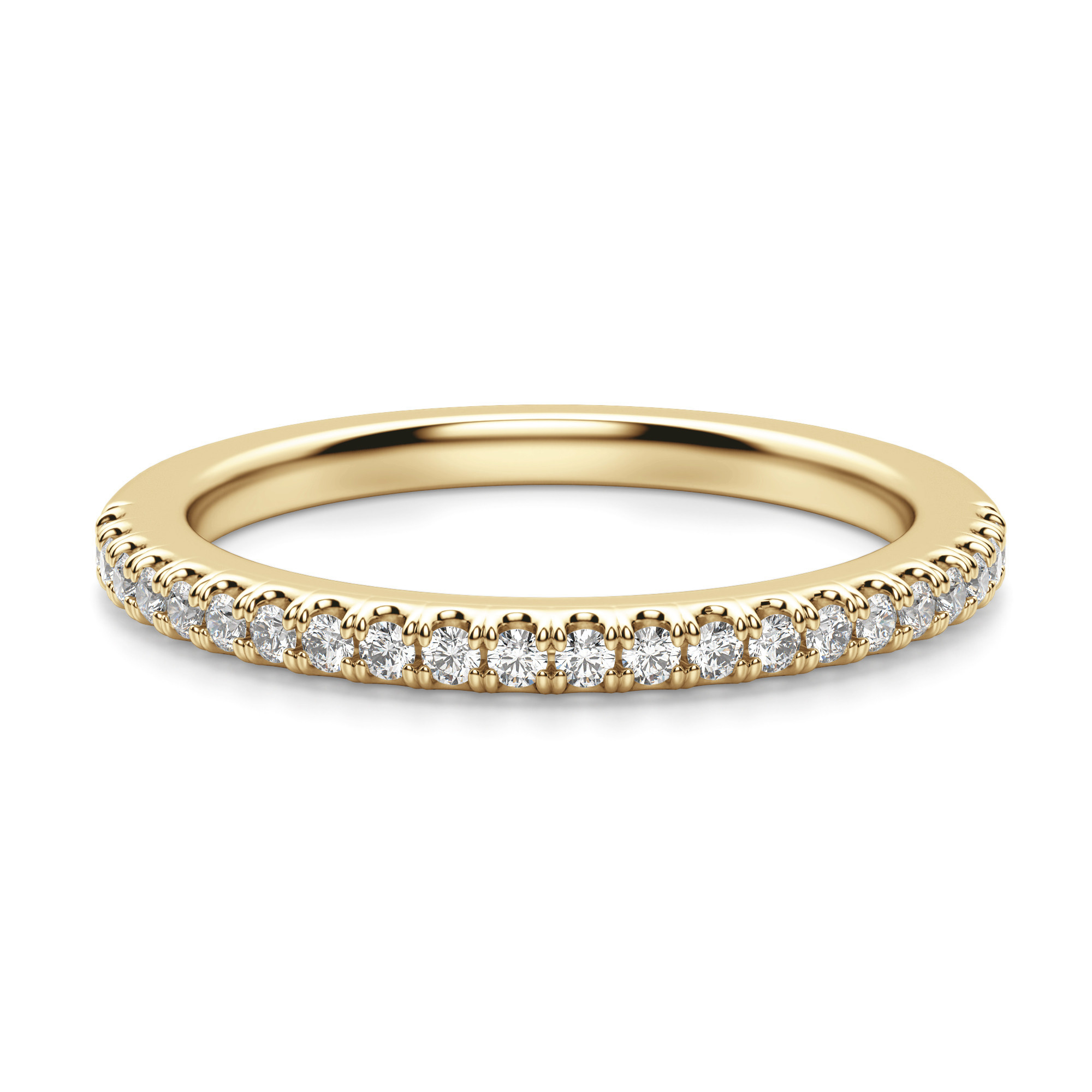 Lab Grown Diamond Manhattan Petite Wedding Band Ct. Tw. Ring in White | 14K Yellow Gold by Diamond N | Diamond Nexus