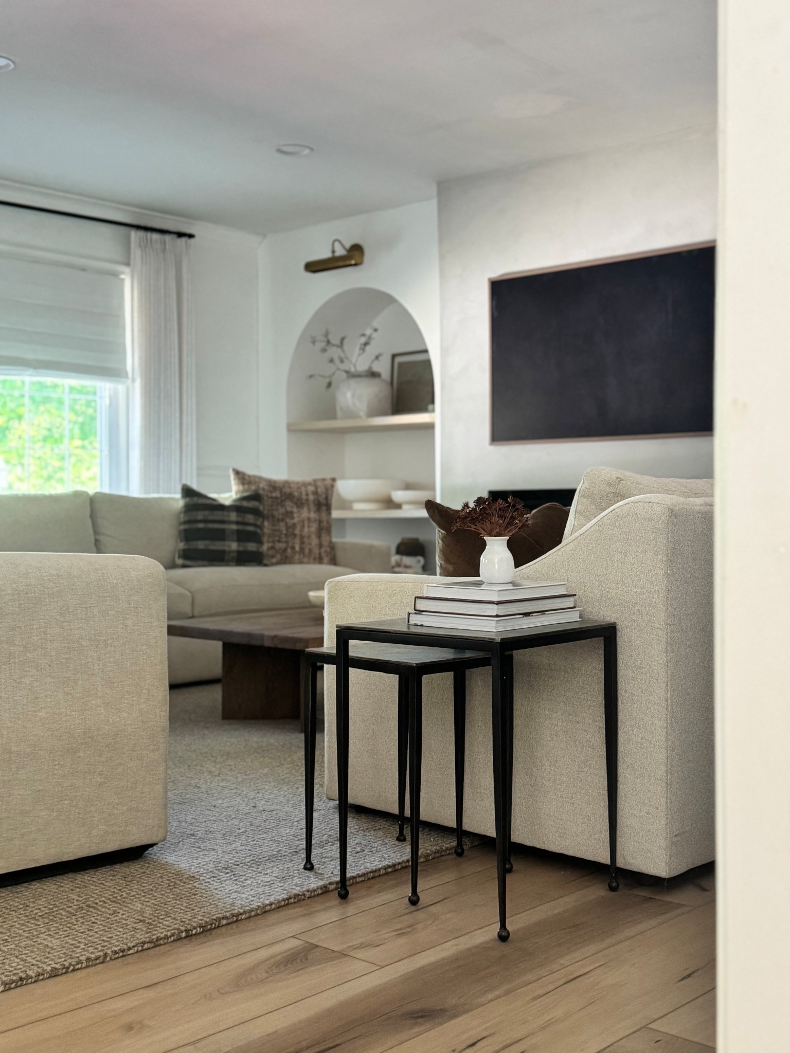 Living room view!! Use code MARLYDICE for a discount on the curtains!

#LTKHome