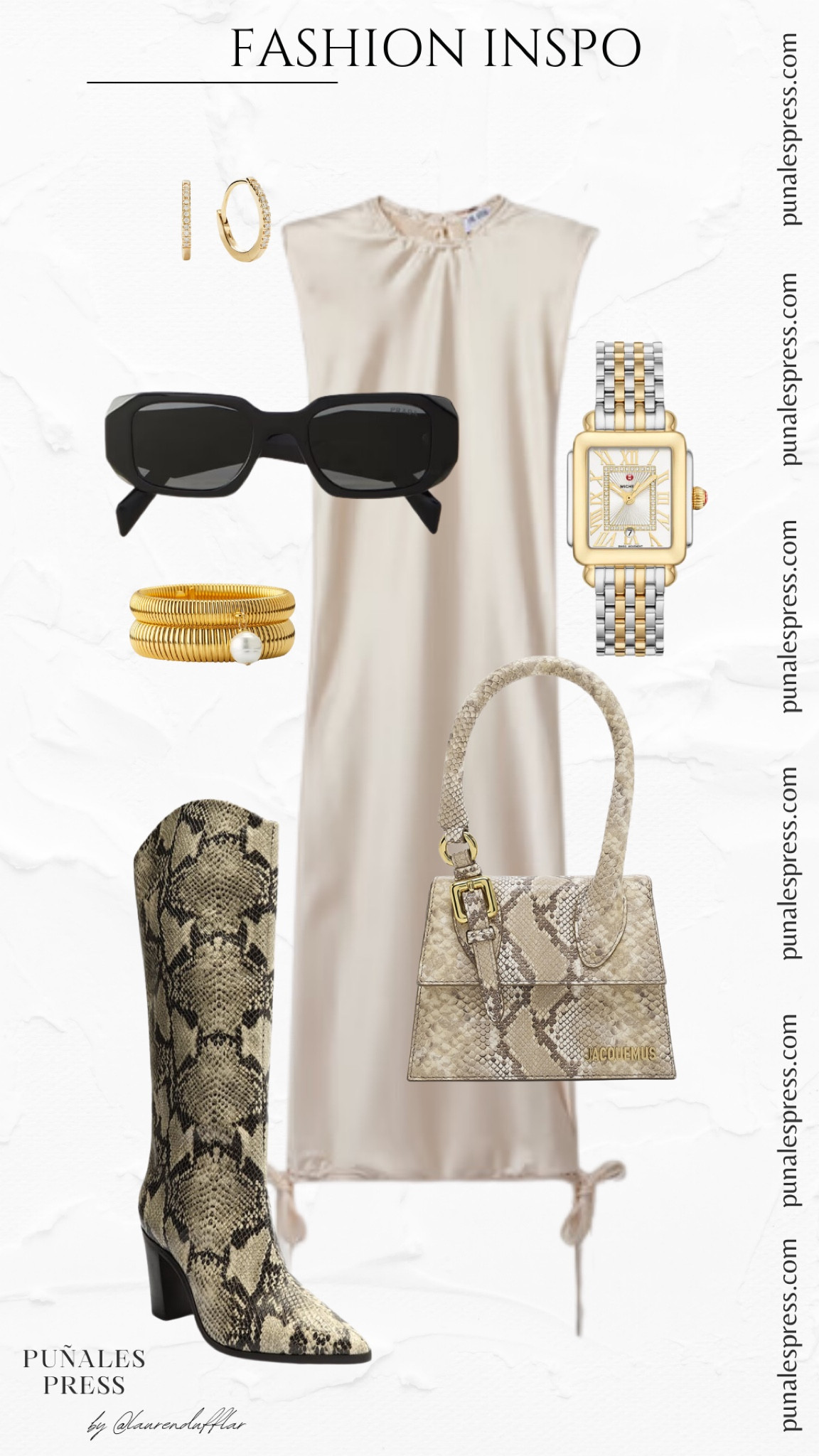 Make a bold entrance with our open-back satin midi dress paired with a statement crocodile bag and snake embossed knee-high shoes. Elevate your style game with this unforgettable ensemble. 🐍💼👠 #LTKstyle #StatementLook

#LTKtravel #LTKparties #LTKstyletip