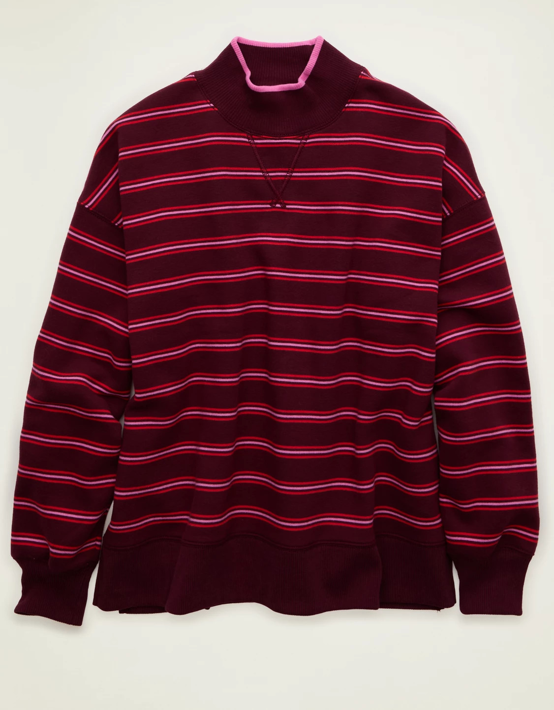 AE Everyday Luxe Mock Neck Sweatshirt | American Eagle Outfitters (US & CA)