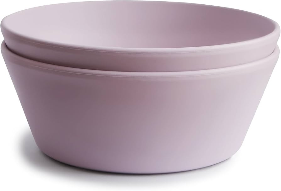 mushie Round Dinnerware Bowls for Kids | Made in Denmark, Set of 2 (Soft Lilac) | Amazon (US)