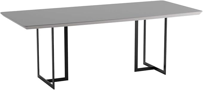 Manhattan Comfort Celine Mid Century Modern 8-Seater Dining Table, 86.22", Off White | Amazon (US)