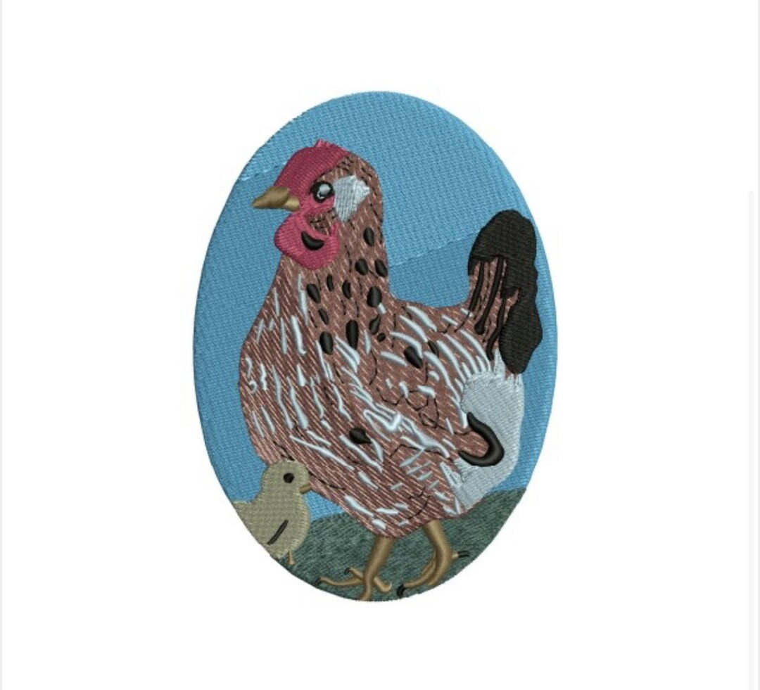 Chicken Embroidery Design, Hen and Chick Embroidery File - Etsy | Etsy (US)