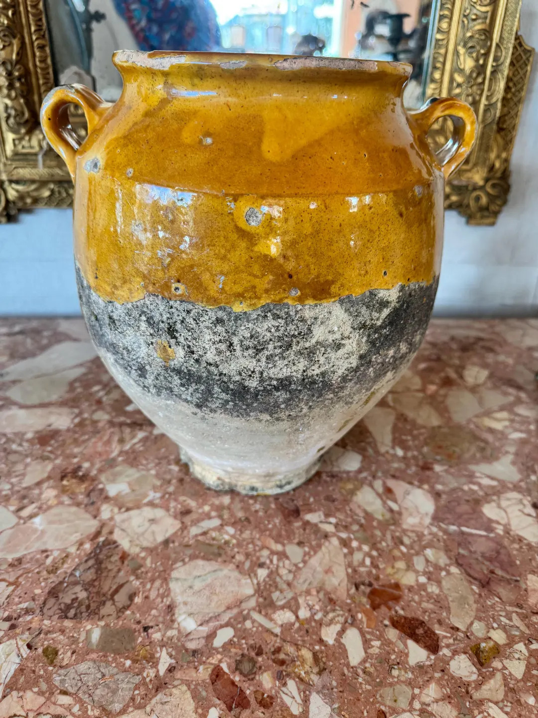 19th Century- Vintage Two‑tone French Confit Pot With Yellow Glaze - Etsy | Etsy (US)