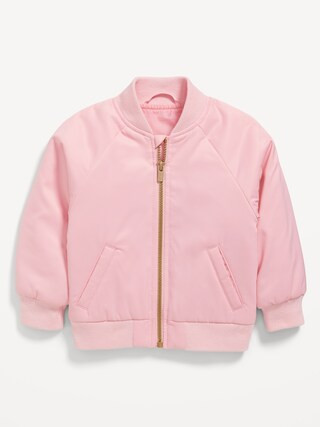 Zip-Front Satin Bomber Jacket for Toddler Girls | Old Navy (US)