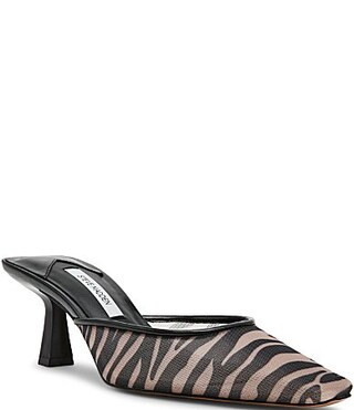 Steve Madden Alyse Zebra Mesh Kitten Heel Mules - 6 | Dillard's
