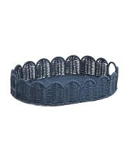 Oval Scalloped Edge Tray | TJ Maxx