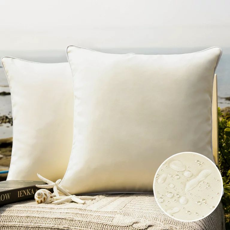 Phantoscope Summer Waterproof Square Cusion Outdoor Decorative Throw Pillow for Patio, 18" x 18",... | Walmart (US)