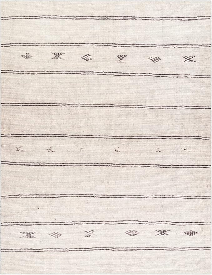 Becki Owens x Surya Rivi Moroccan Area Rug , 7'10" x 10', Ivory/Black | Amazon (US)