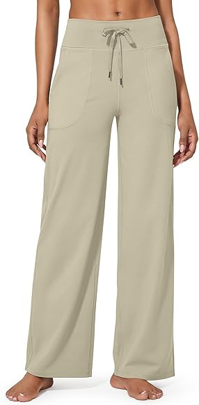 G4Free Wide Leg Pants for Women Yoga Pants High Waist Sweatpants with Pockets Stretch Lounge Pant... | Amazon (US)