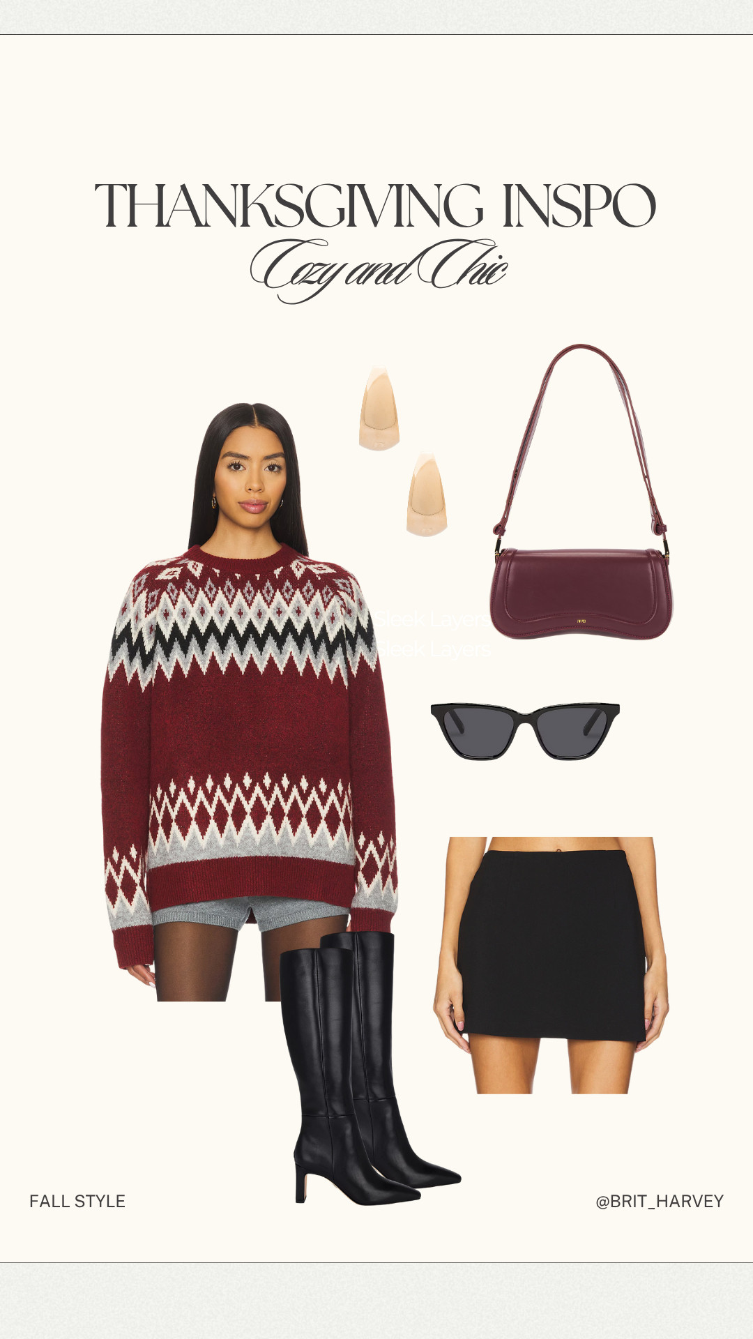 Thanksgiving Outfit Inspo 🦃✨
Cozy and chic from head to toe — this all-Revolve look nails effortless holiday style. The bold knit, sleek mini, and tall boots strike the perfect balance of comfort and polish for Thanksgiving dinner, holidays and beyond. 

#Revolve #LTKFinds #ThanksgivingOutfit #LTKFallStyle #FallFashion #RevolveStyle #OOTDInspo #CozyStyle #FallWardrobe 

 

#LTKHoliday