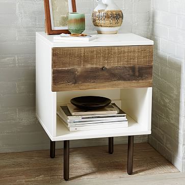 Reclaimed Wood + Lacquer Nightstand | West Elm (US)