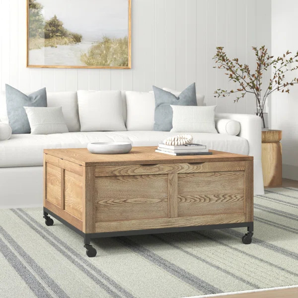 Brunswick Wheel Coffee Table with Storage | Wayfair North America
