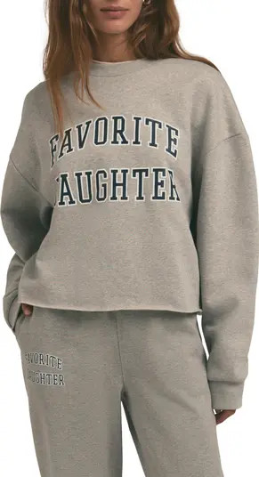 Cropped Collegiate Sweatshirt | Nordstrom